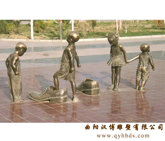 小孩雕塑，铸铜雕塑，校园雕塑，人物雕塑