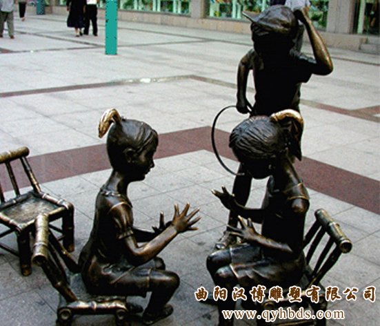 小孩雕塑，铸铜雕塑，校园雕塑
