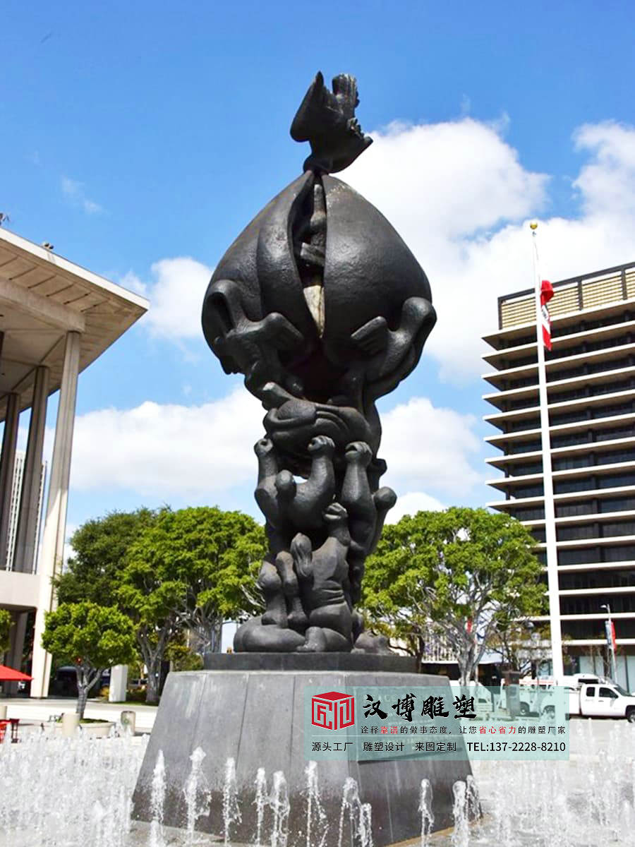 铸铜创意雕塑,户外景区金属雕塑,人物雕塑加工厂家