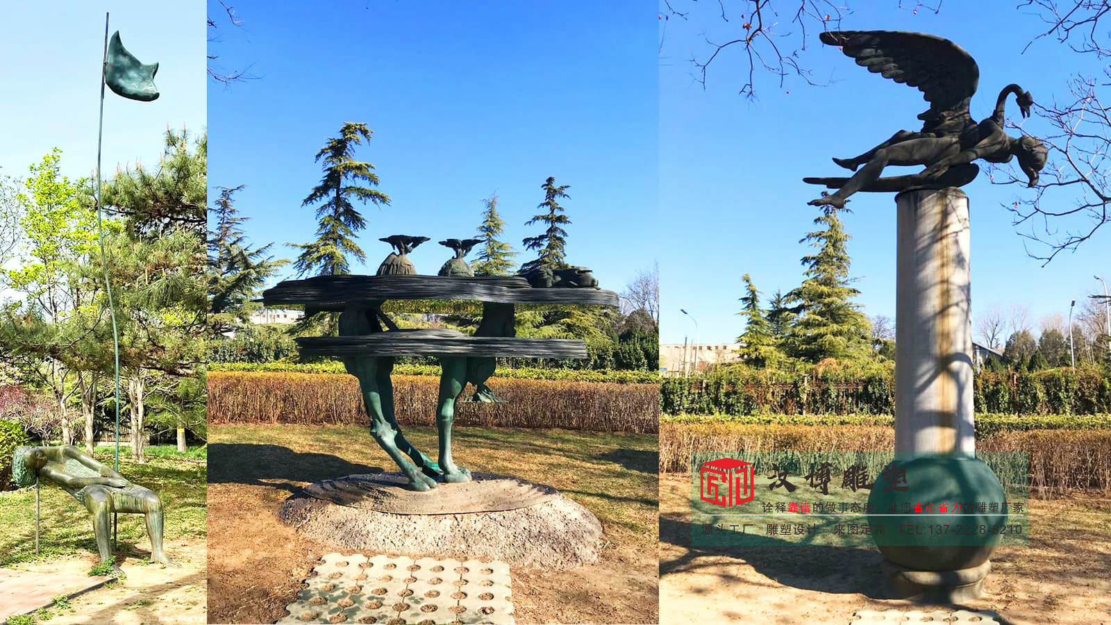 铸铜创意雕塑,户外景区金属雕塑,人物雕塑加工厂家
