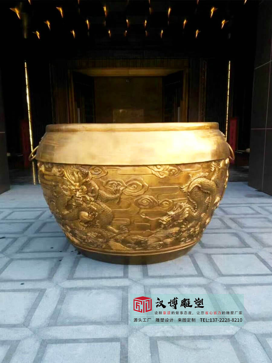 铸铜鱼缸摆件雕塑,铸铜雕塑制作,金属雕塑定制厂家