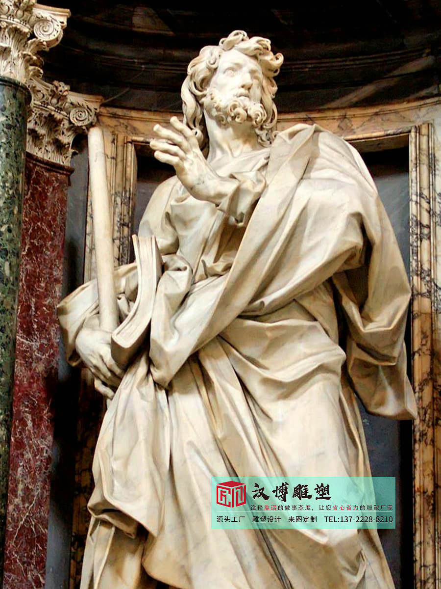 石雕西方人物雕塑,教堂展馆雕塑定制,大型石雕厂家直销