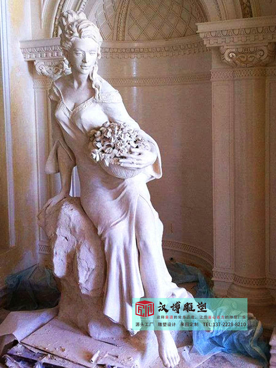 西方石雕女人雕塑,室内展馆雕塑摆件,人物雕塑源头厂家