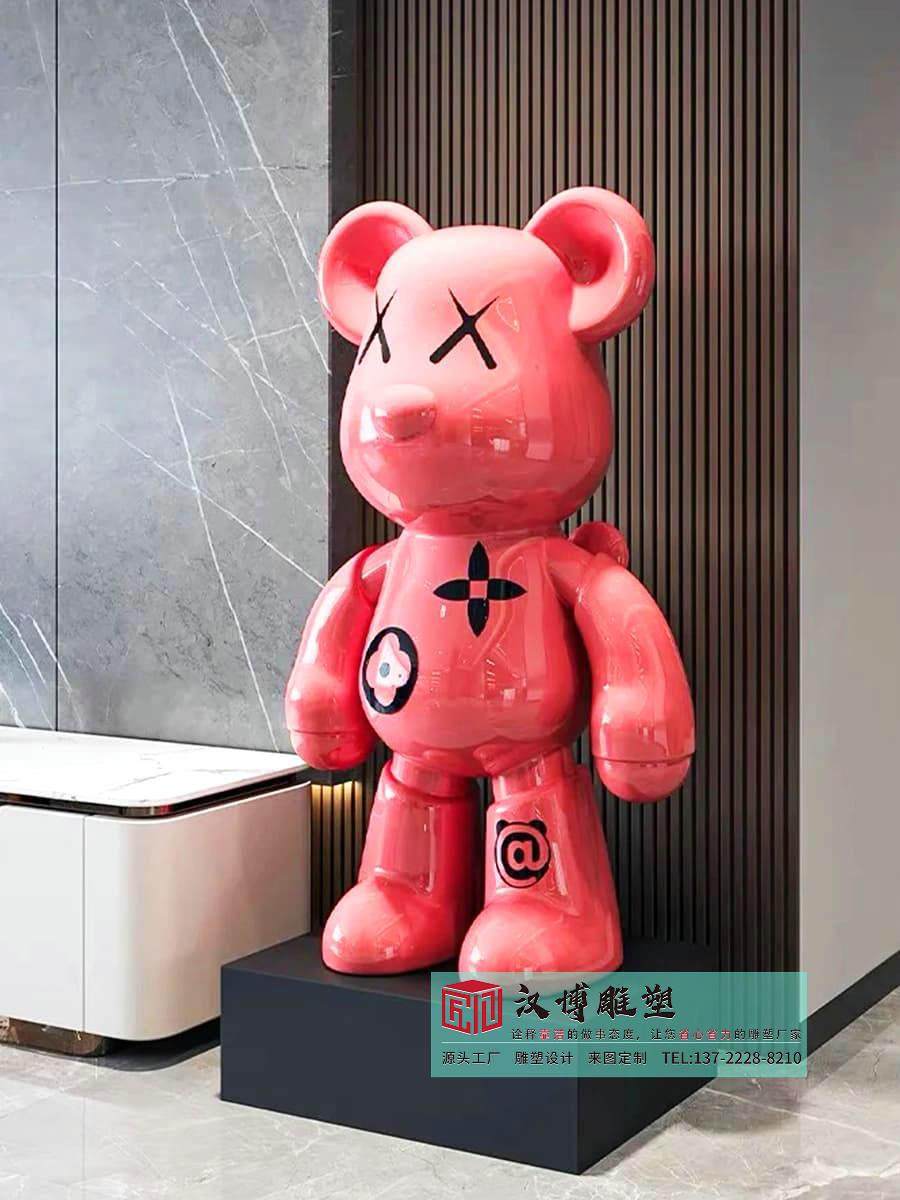 玻璃钢暴力熊雕塑,室内家居装饰摆件雕塑,大型雕塑厂家直销