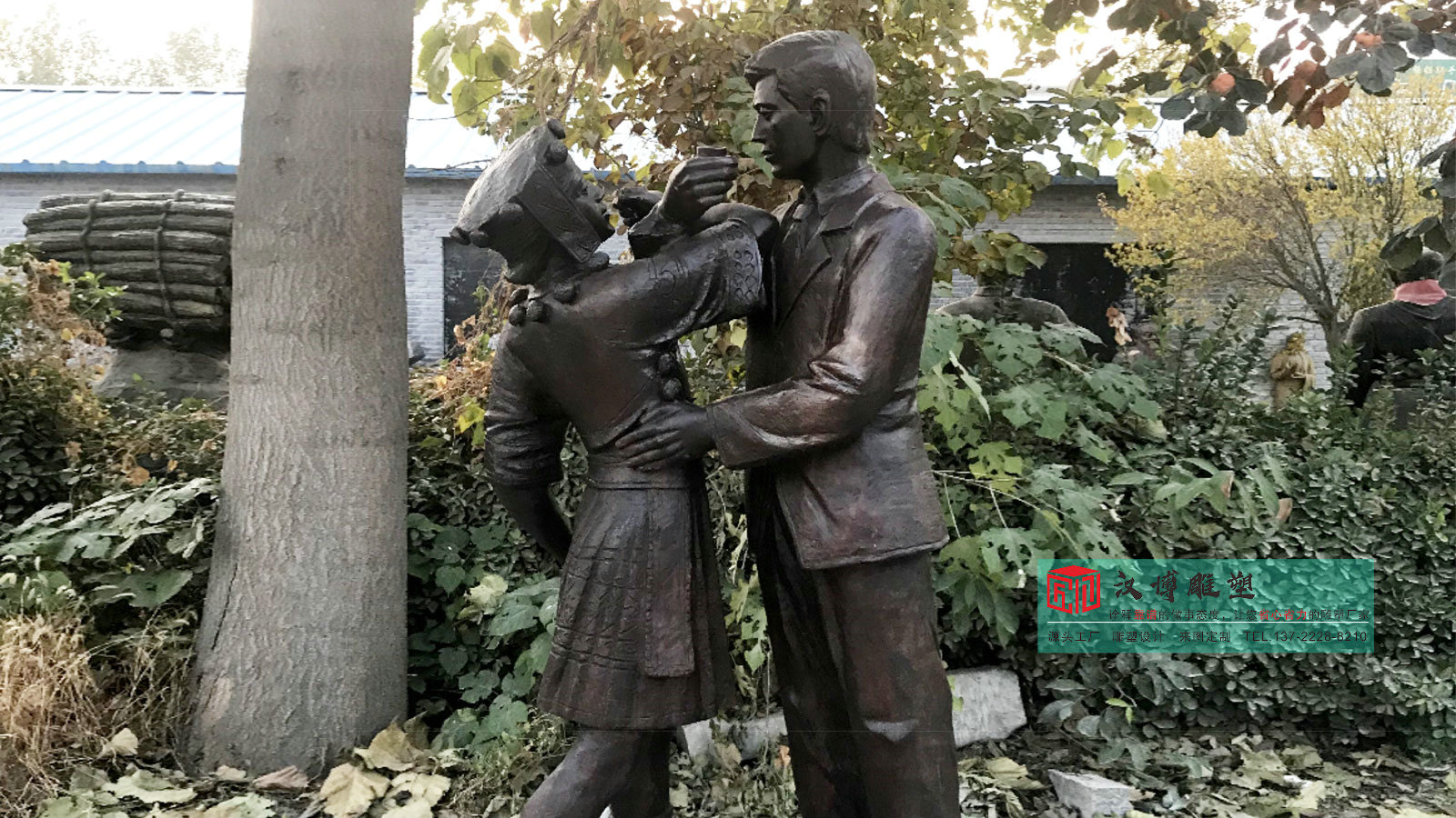 黄铜民族团结雕塑,户外公园景观,黄铜人物雕塑源头工厂